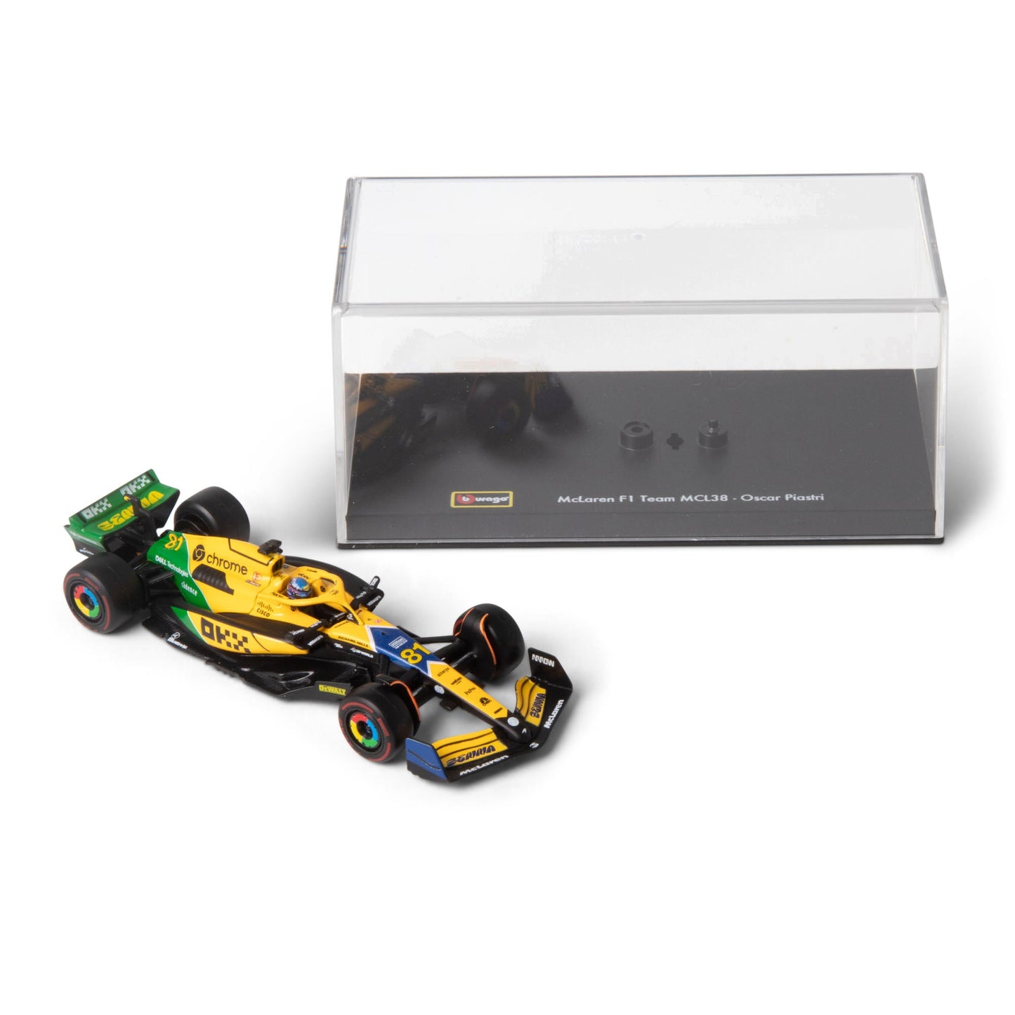 1:43 F1 MCLAREN MCL38 2024 WITH HELMET PIRELLI SENNA LIVERY