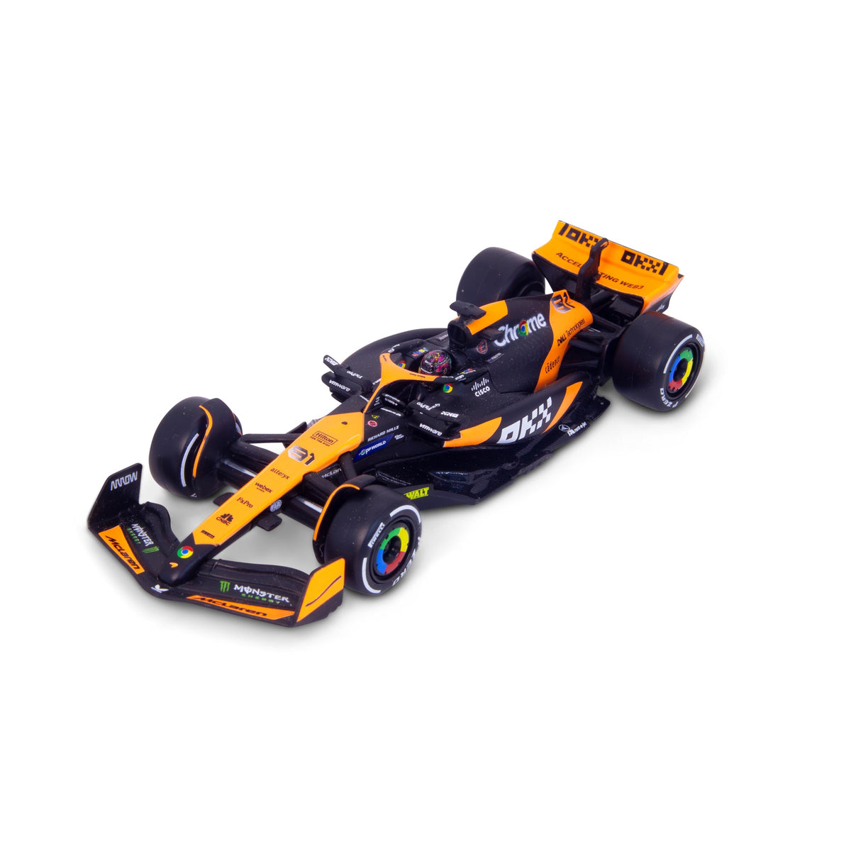 1:43 F1 MCLAREN MCL38 2024 WITH PIASTRI HELMET