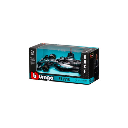 1:43 F1 MERCEDES AMG W16 2025 RUSSELL IN 12PC DISPENSER