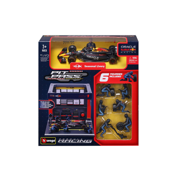 1:43 SCALE 2024 RED BULL RACING RB20 PIT STOP DIORAMA VERSTAPPEN