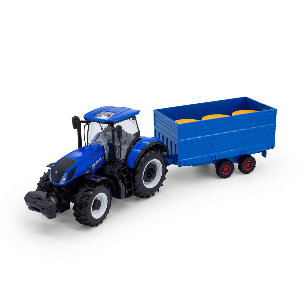 NEW HOLLAND T7.315 TRACTOR WITH HAY TRAILER 1:32