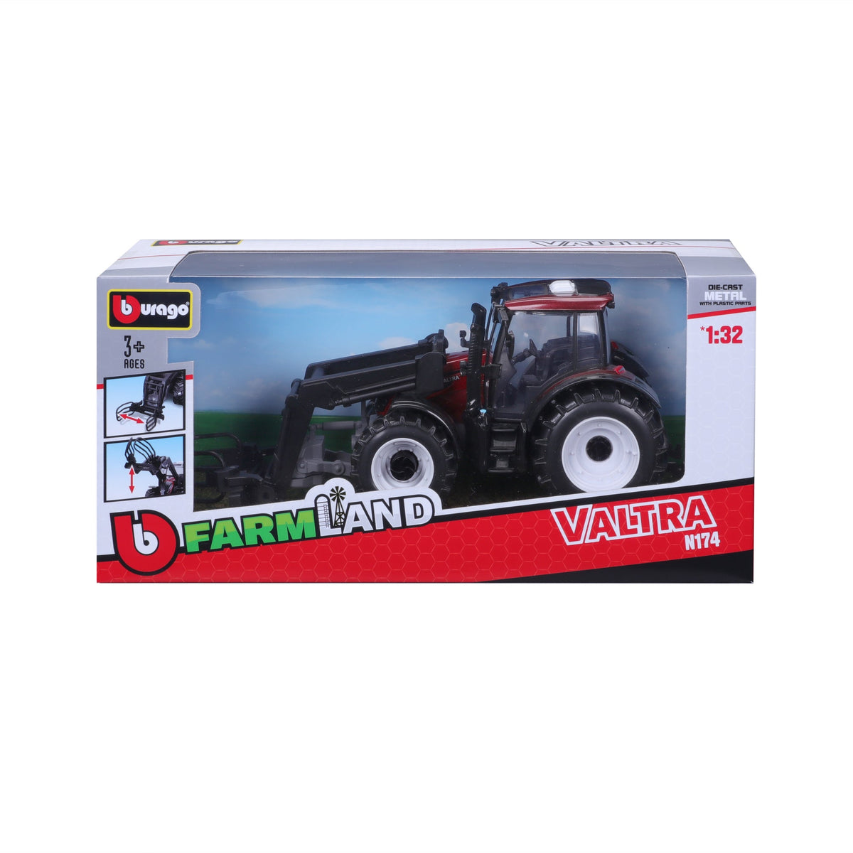 VALTRA N174 FARM TRACTOR WITH FRONT LOADER 1:32
