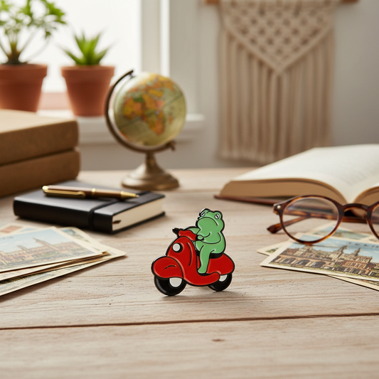 Pin's Grenouille sur Scooter