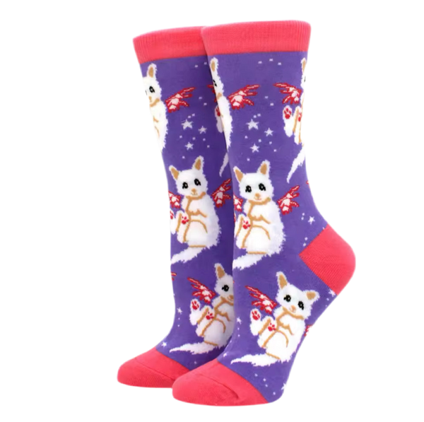 Winged Cat Socks
