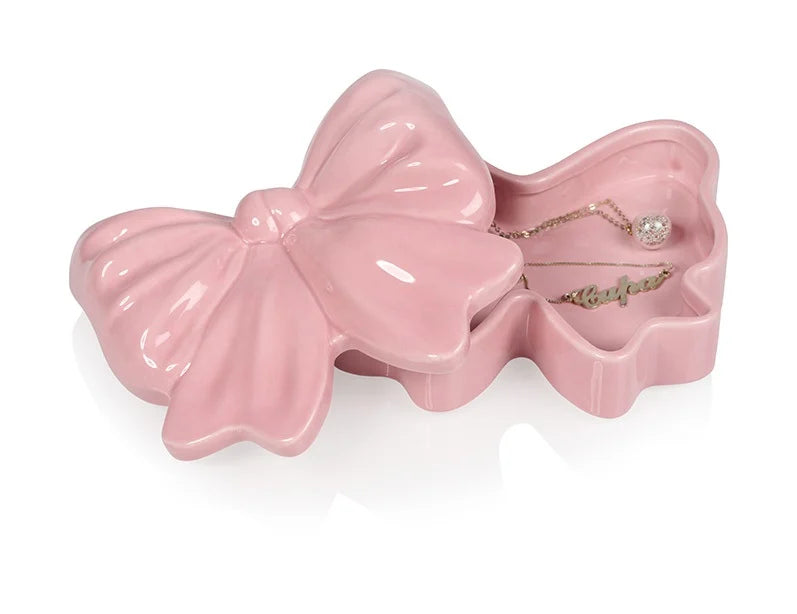 Pink Bow Trinket Box