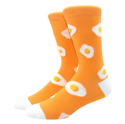chaussettes oranges oeuf au plat mrcol