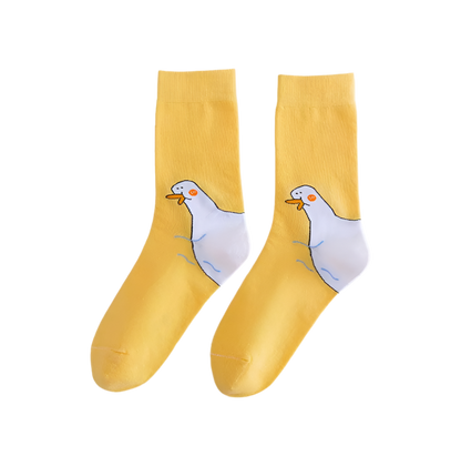 chaussettes jaunes canard blanc mrcol