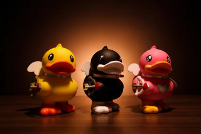 Cupid pink duck piggy bank