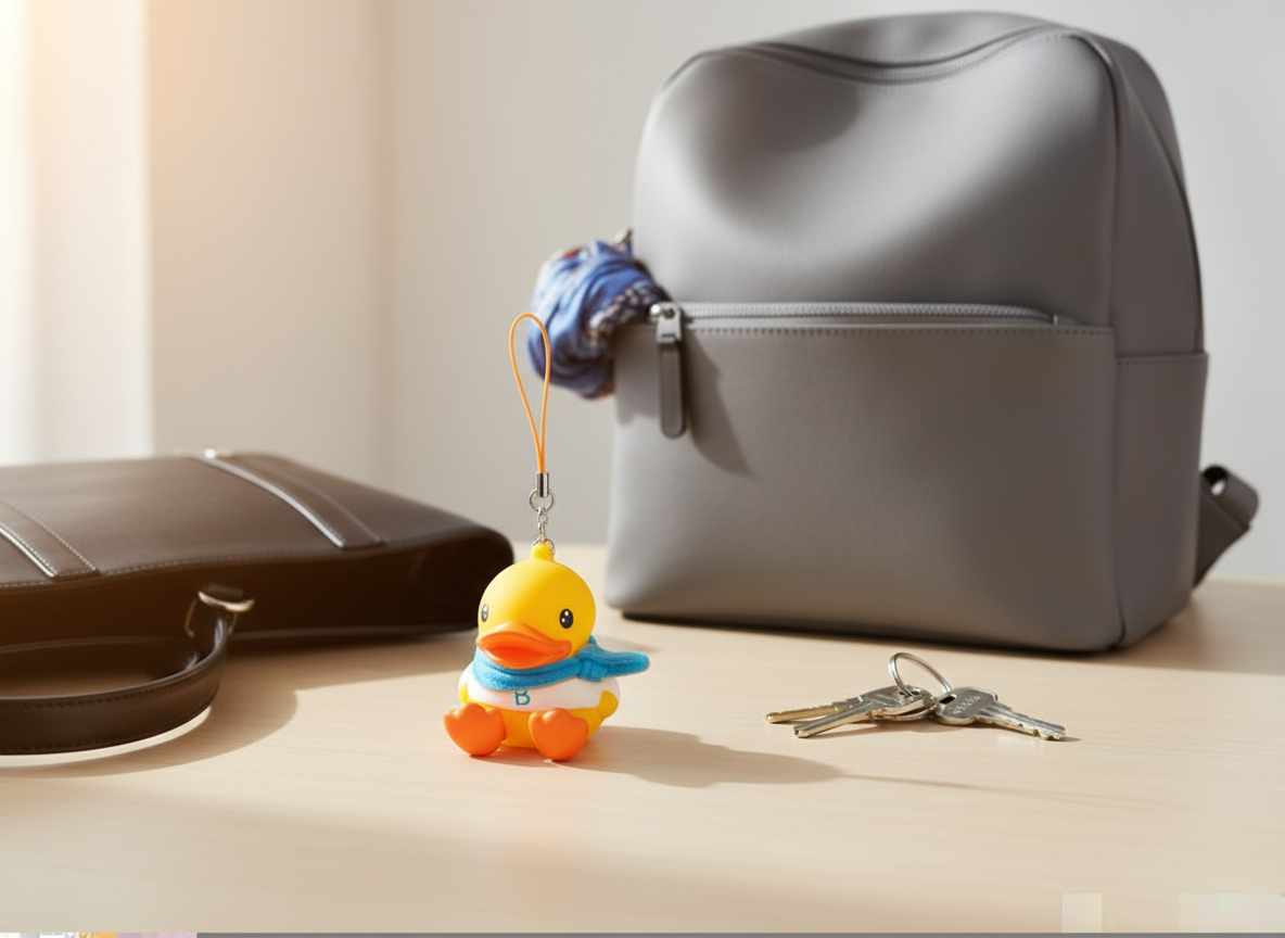 Winter duck keychain