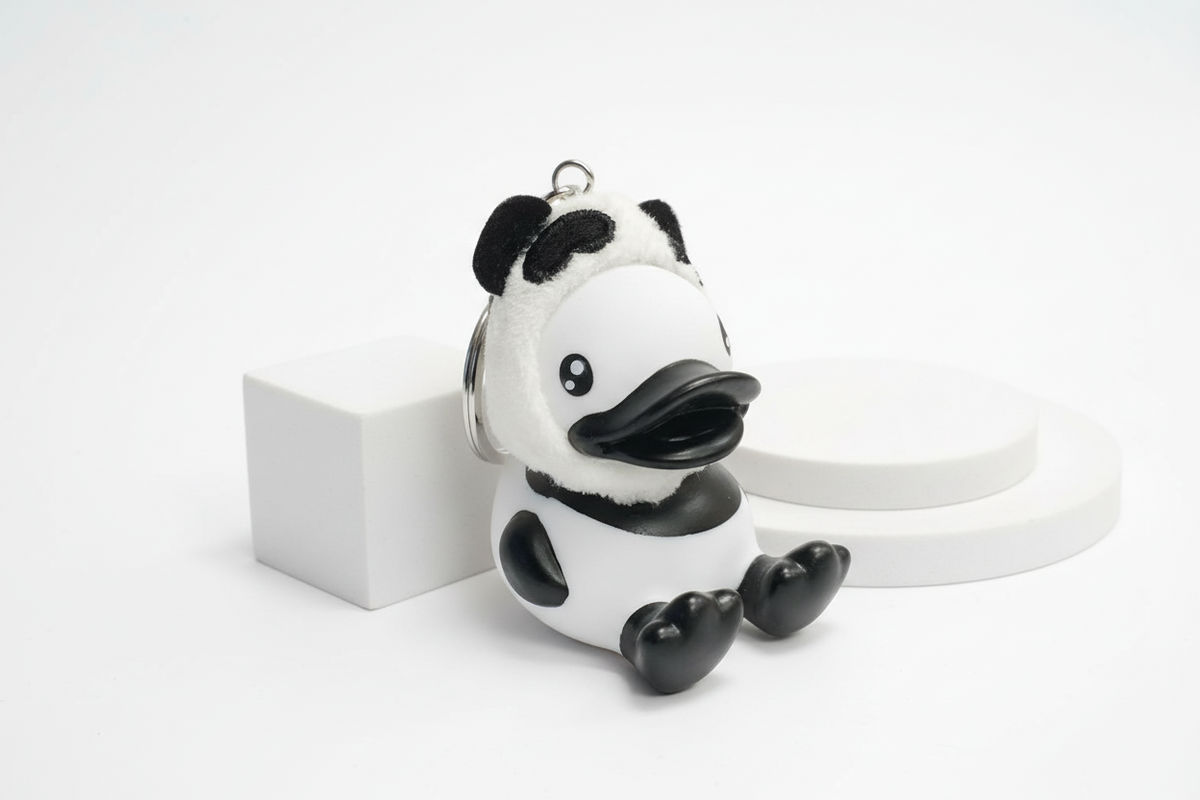 Portachiavi anatra e panda