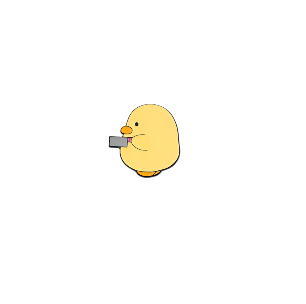 Pins Ente Gelb Couteau