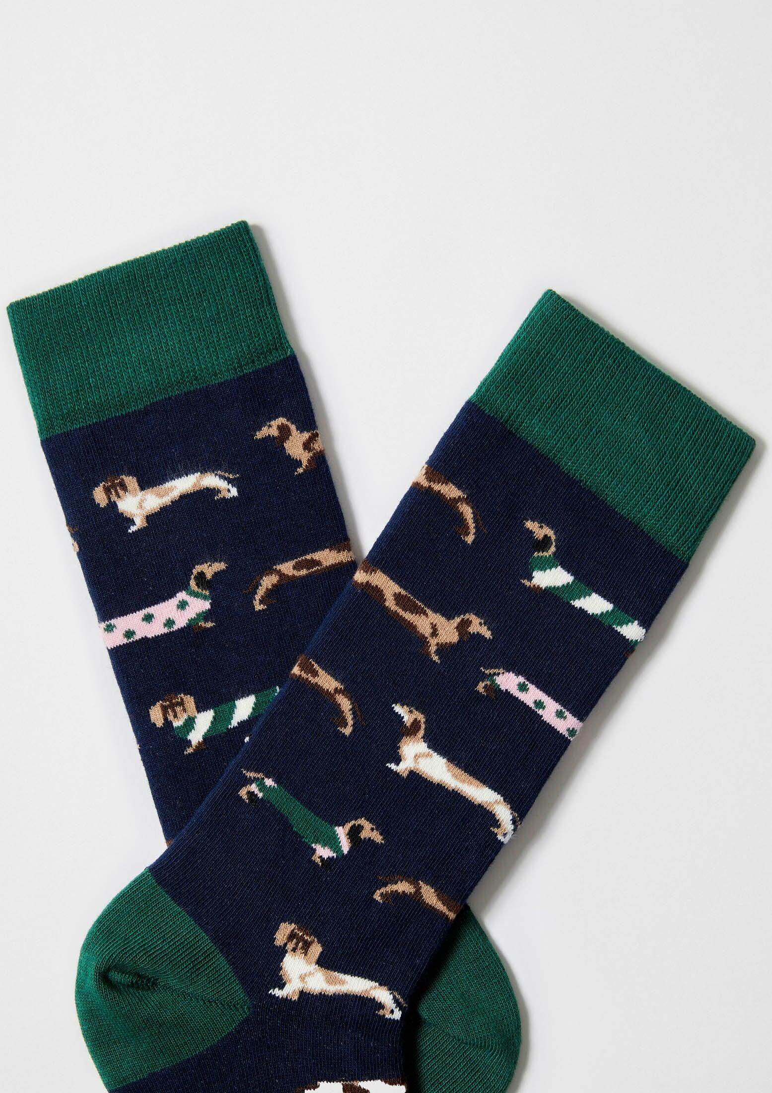 Chaussettes BePets Teckels Marine