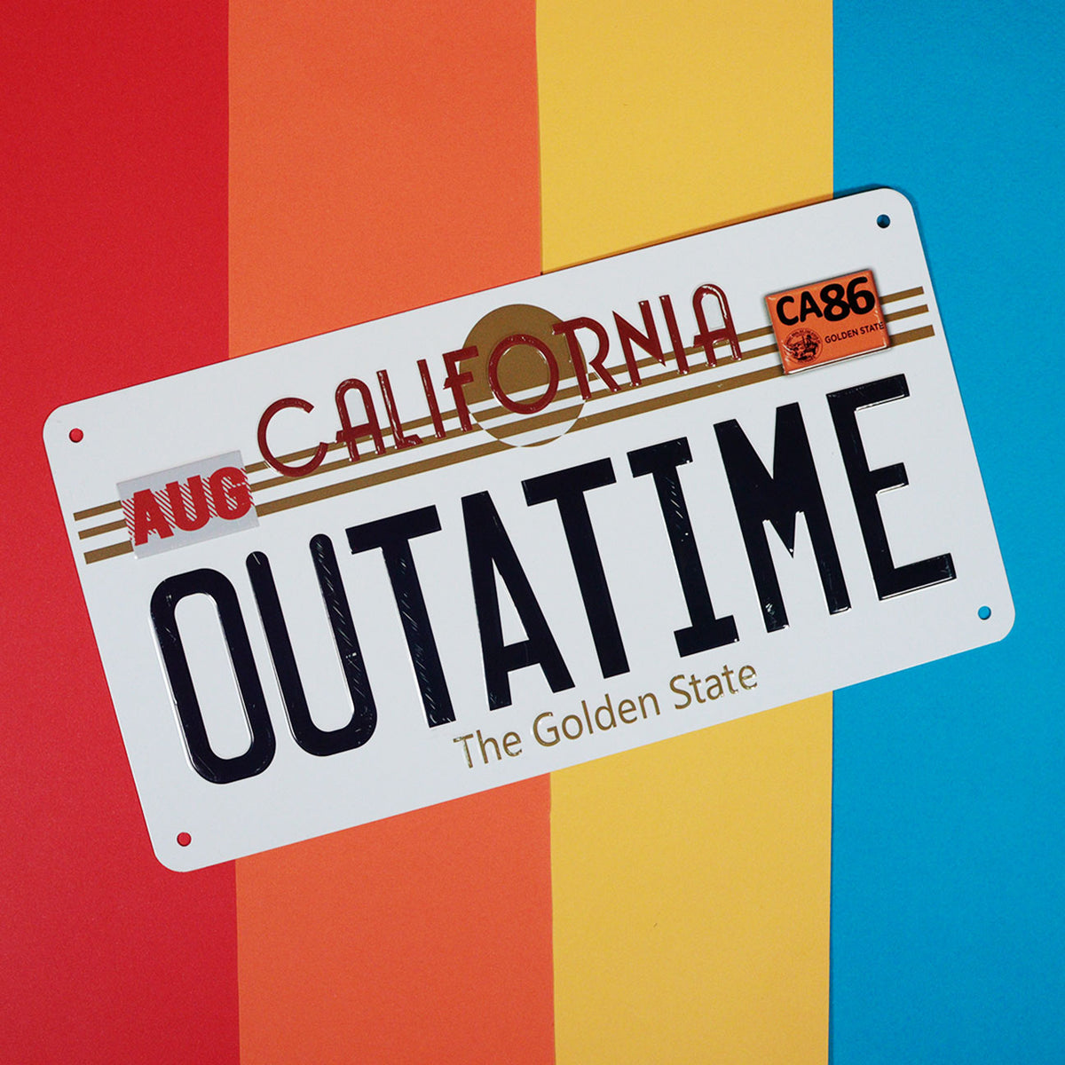 Back to the Future Metal Sign - License Plate