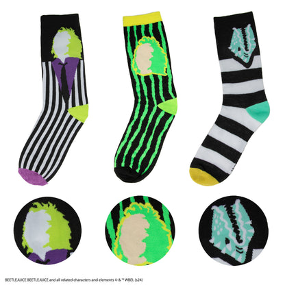 Beetlejuice 3 Pair Sock Set