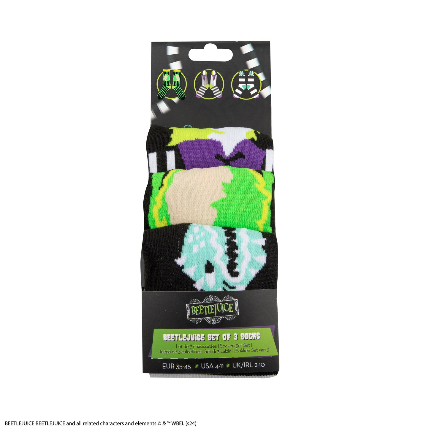 Beetlejuice 3 Pair Sock Set