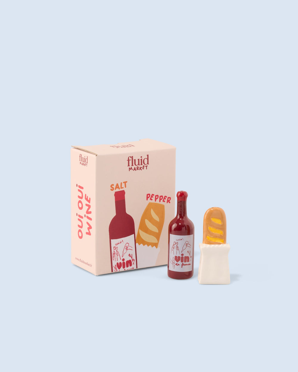 Baguette & Wine Salt and Pepper Shakers
