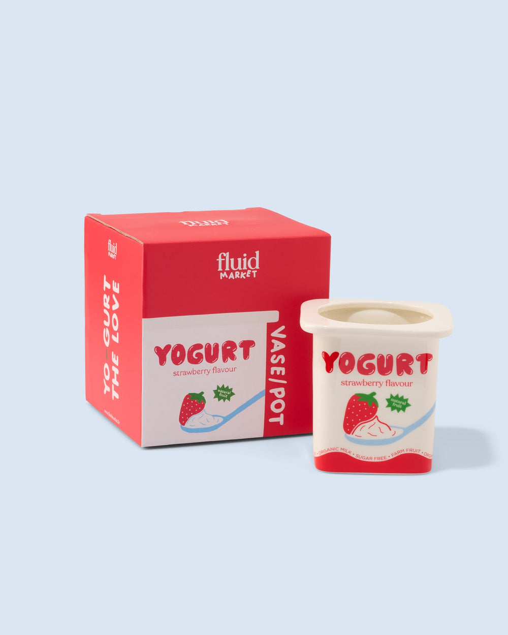 Vase/ Pot Yoghurt Strawberry