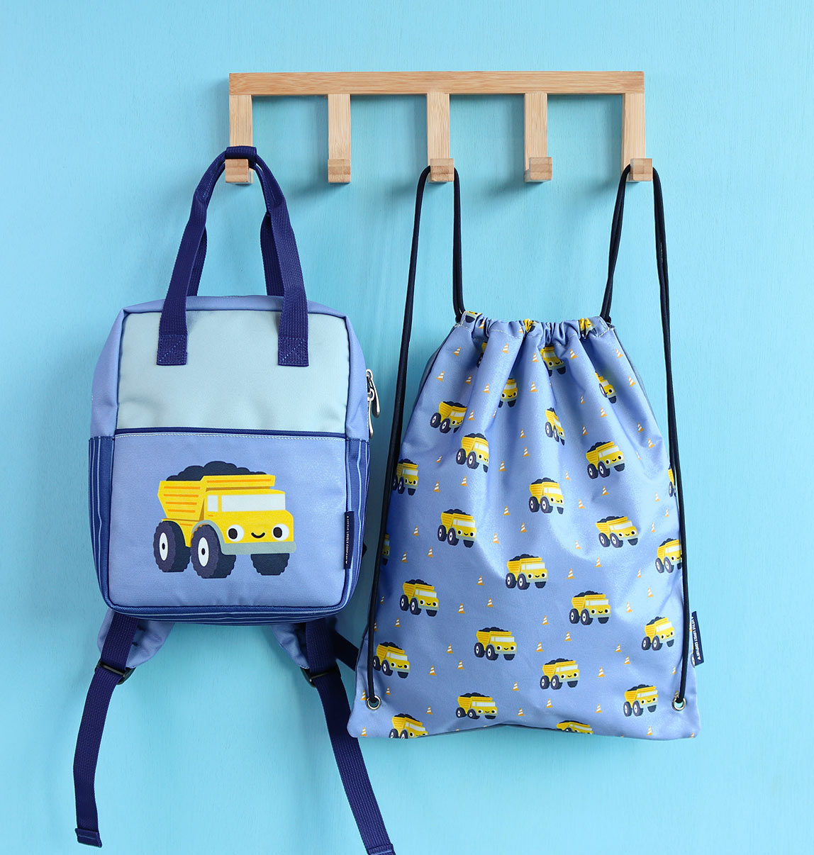 Petit sac à dos carré enfant - Camion-benne – vue 7 – A Little Lovely Company