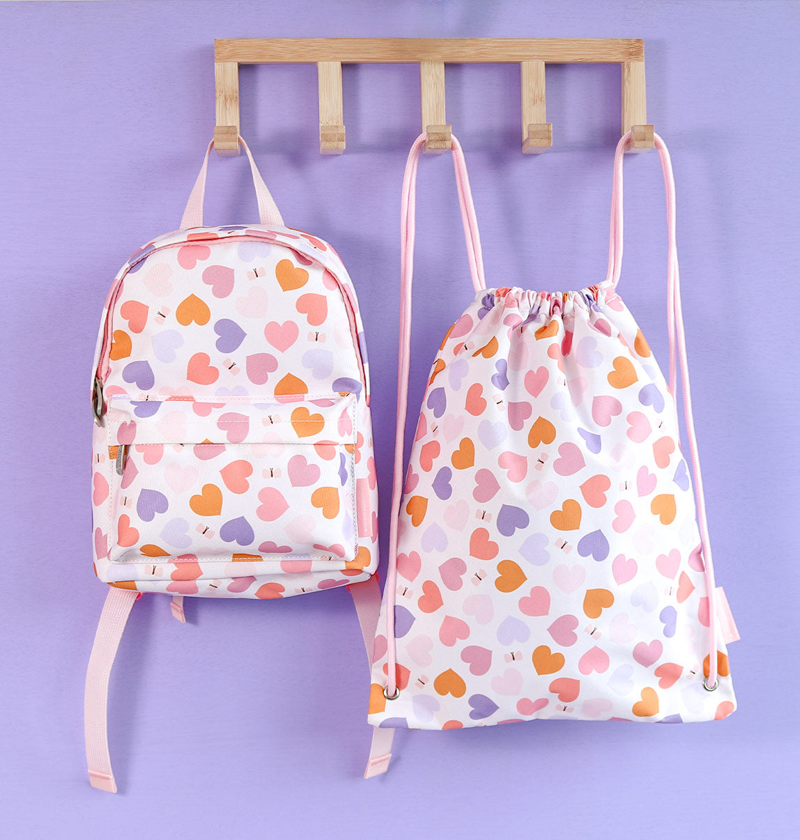 Petit sac à dos enfant - Cœurs – vue 6 – A Little Lovely Company