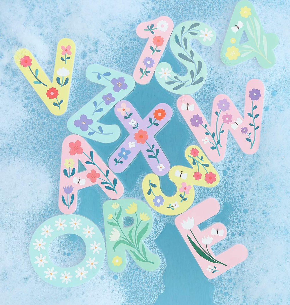 Lettres de bain en mousse - Fleurs