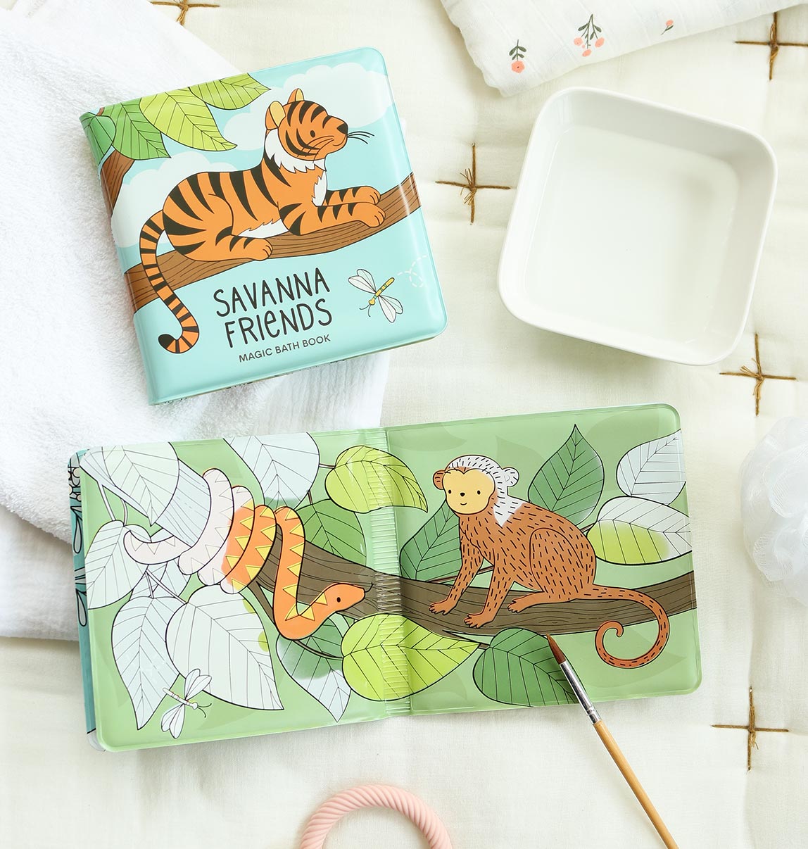 Livre de bain magique - Amis de la savane