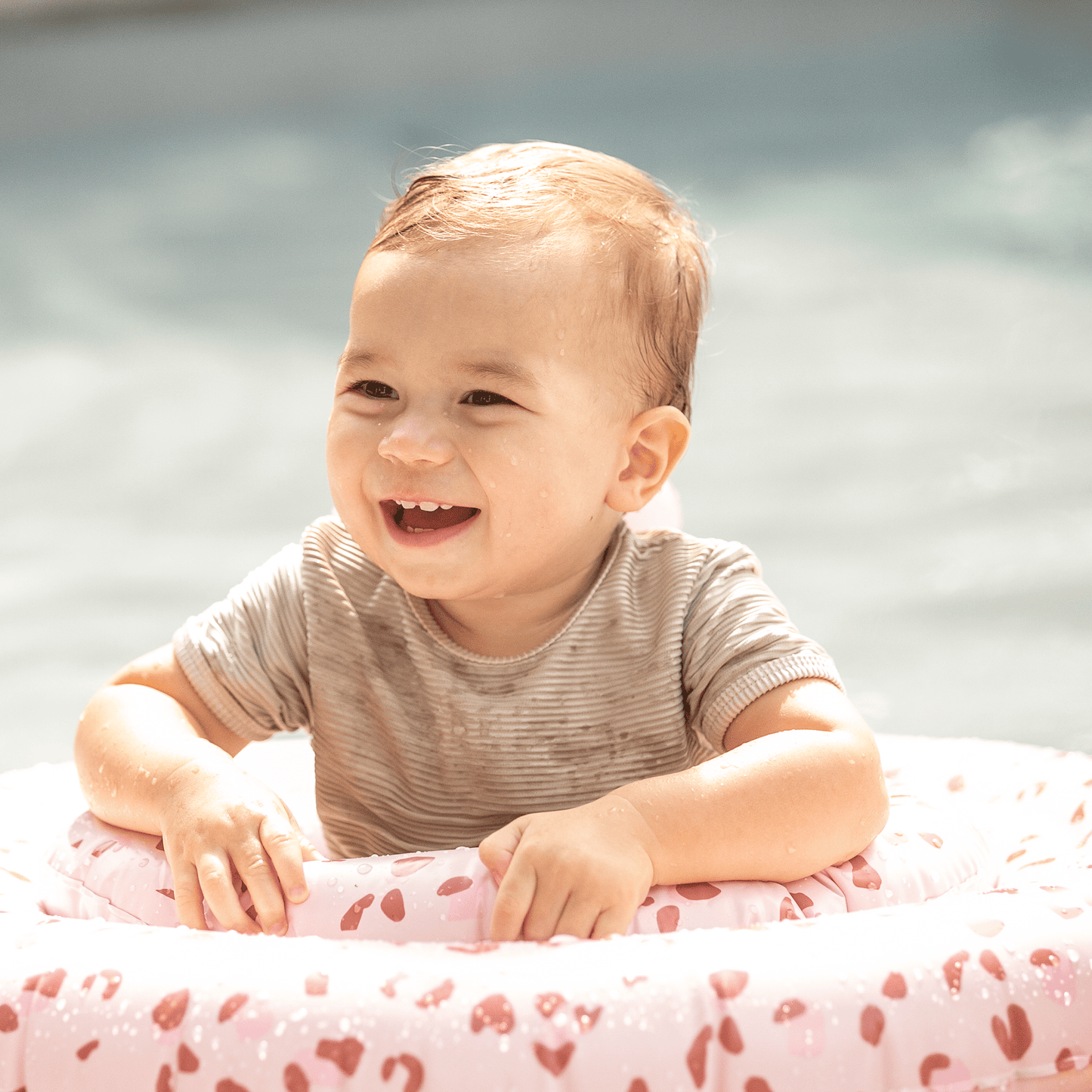 Baby Float - Old Pink - Leopard - 0/1 Years