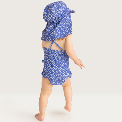 Sun Cap - Blue - Leopard