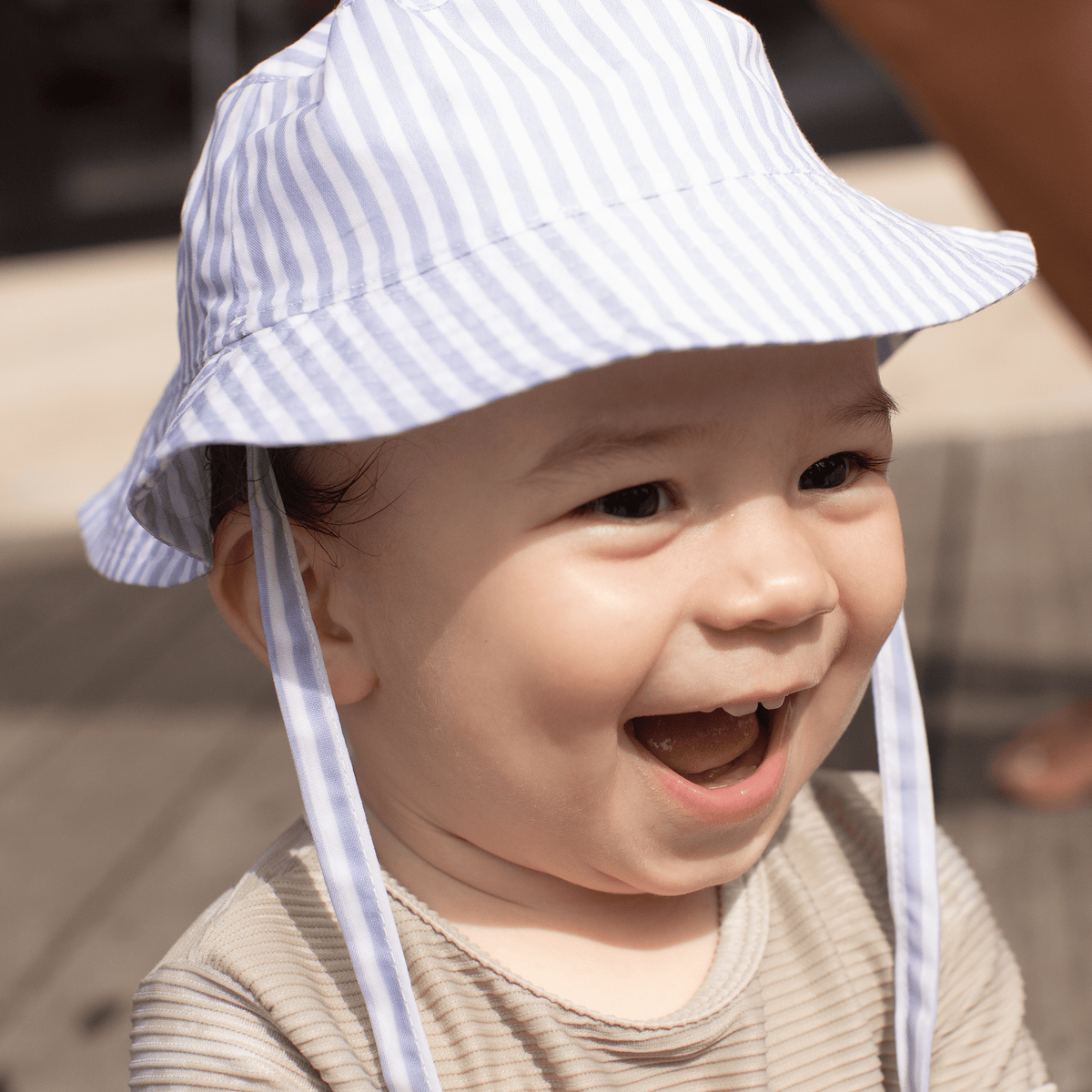 Sun Hat - Blue/White - Blue Stripes