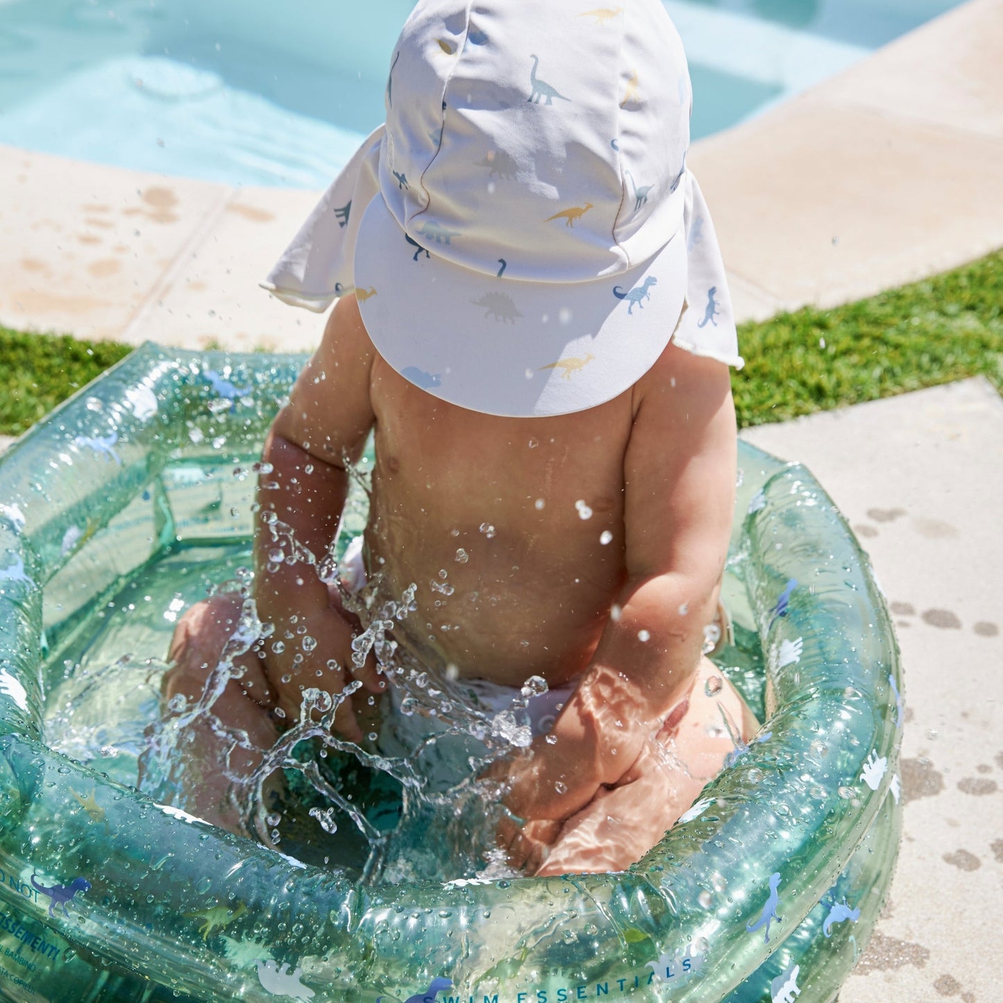 Baby Pool - Blue/Green - Dino - Ø 60 cm