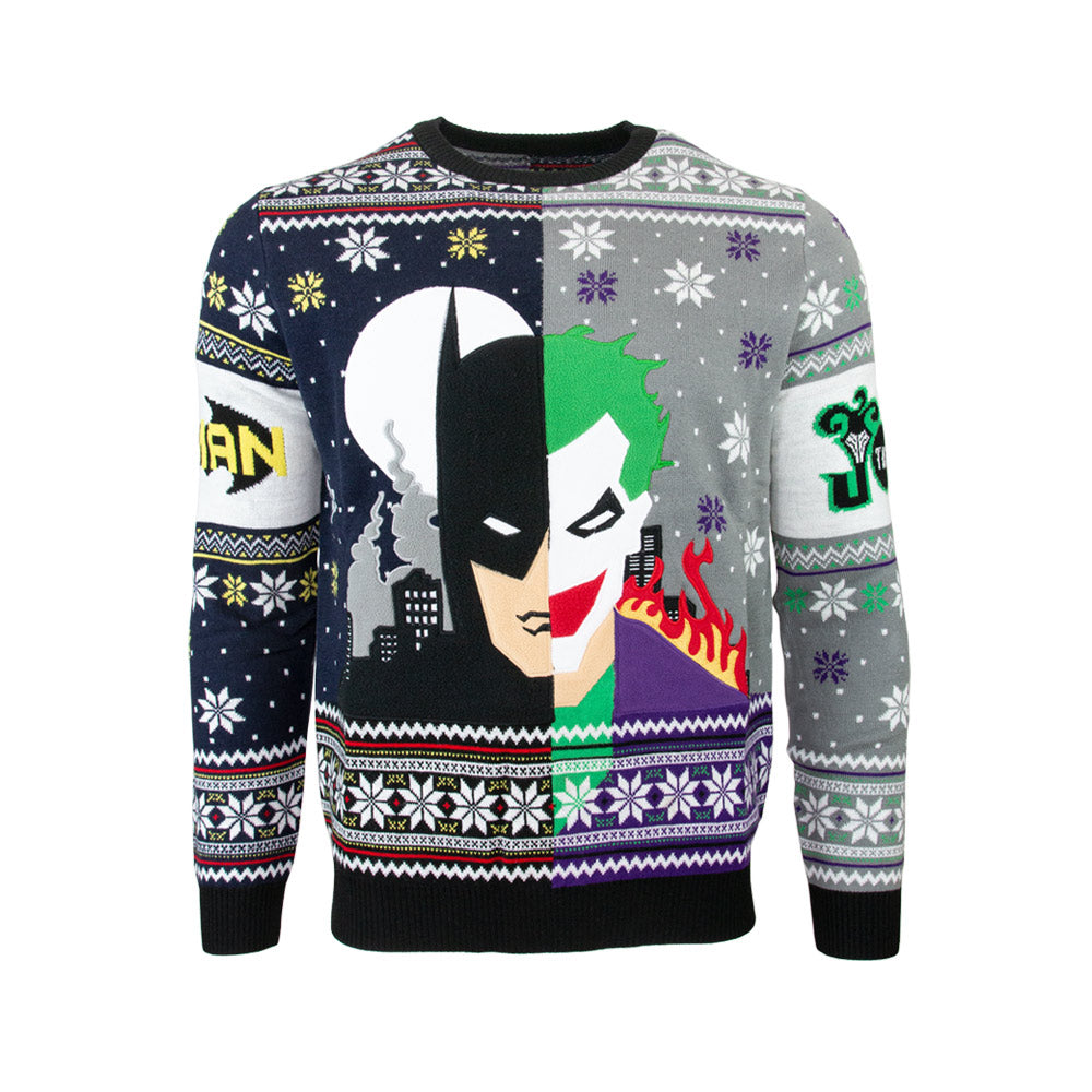 Maglione di Natale Batman contro Joker