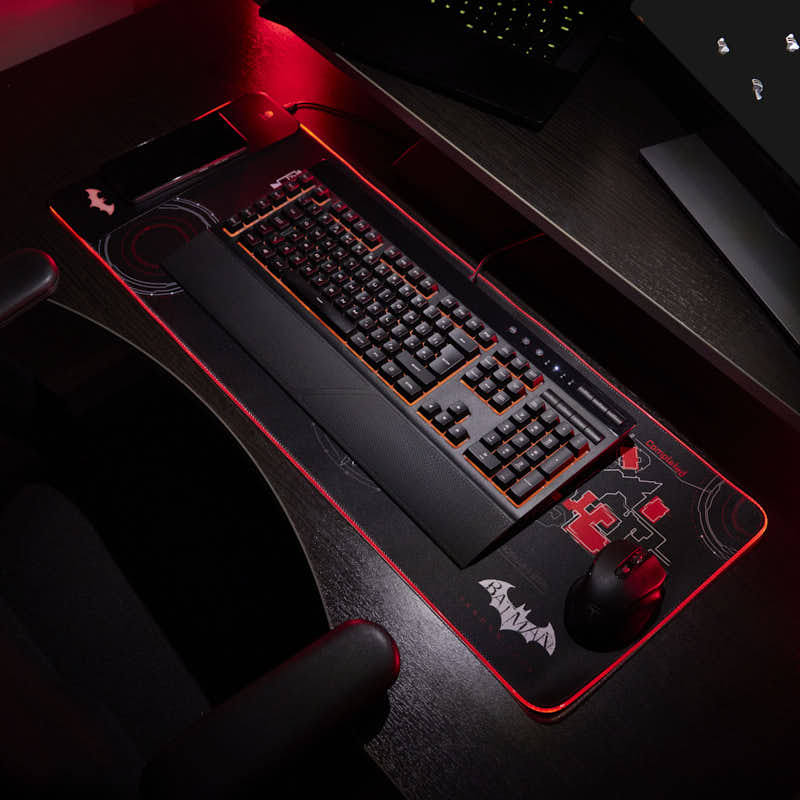 Tappetino da gioco gigante e caricabatterie per cellulare - Batman Arkham