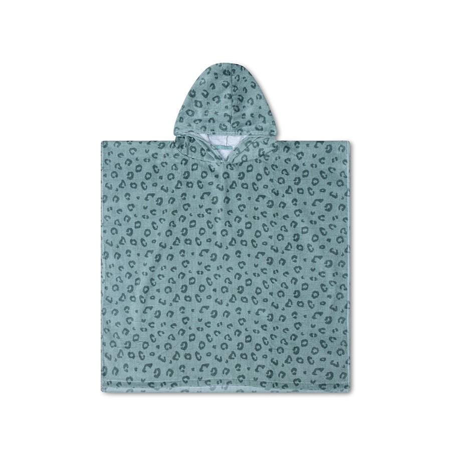 Beach Poncho - Green - Leopard Print - 65 x 65 cm