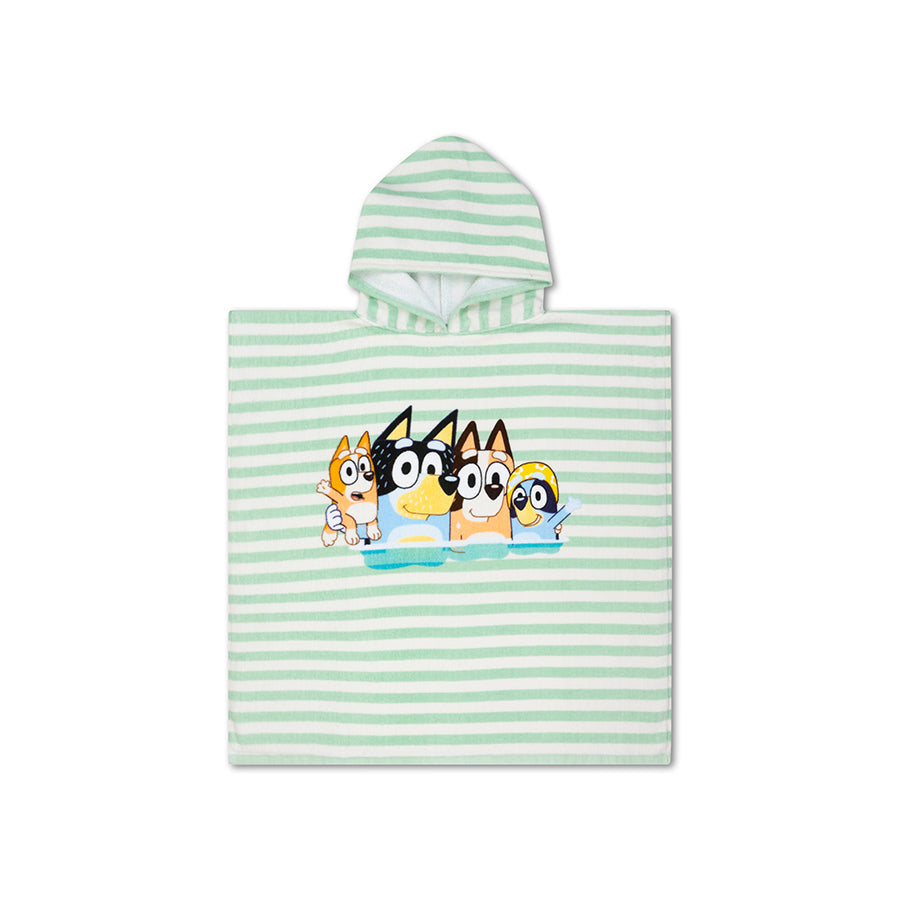 Beach Poncho - White/Blue - Bluey - 65 x 65 cm