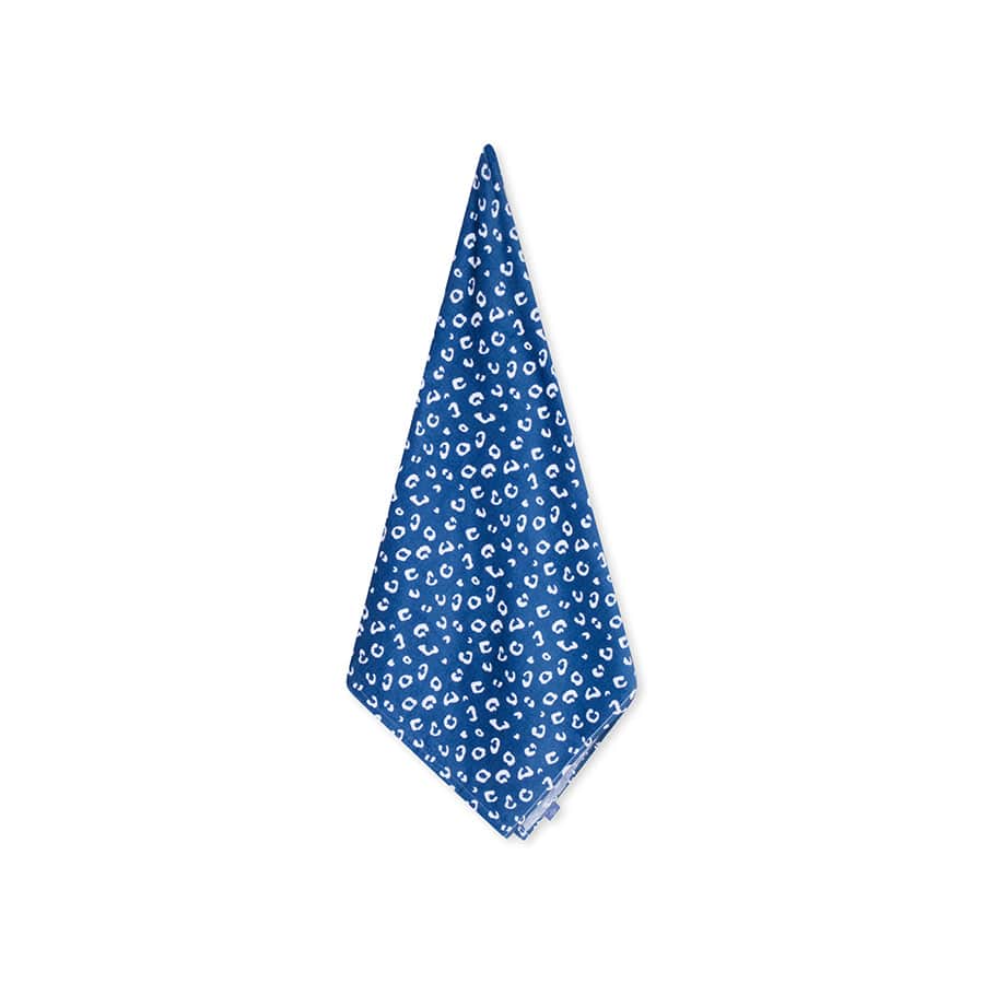 Beach Towel Microfiber - Blue - Leopard - 135 x 65 cm