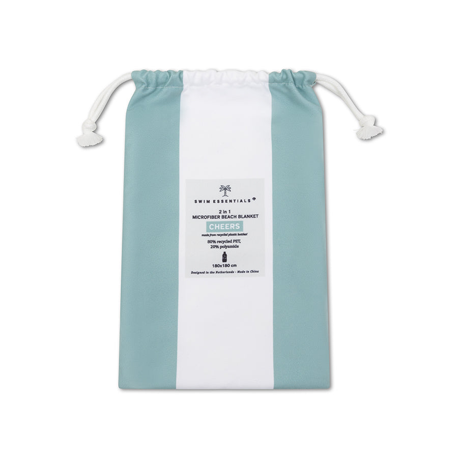 Microfiber Beach Towel - Green - Cheers - 180 x 180 cm