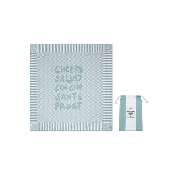 Microfiber Beach Towel - Green - Cheers - 180 x 180 cm