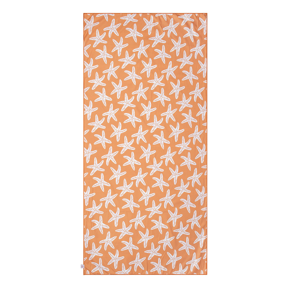 Microfiber Beach Towel - Orange - Seastar 135 x 65 cm