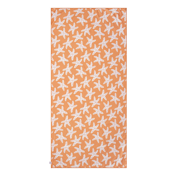 Microfiber Beach Towel - Orange - Seastar 135 x 65 cm