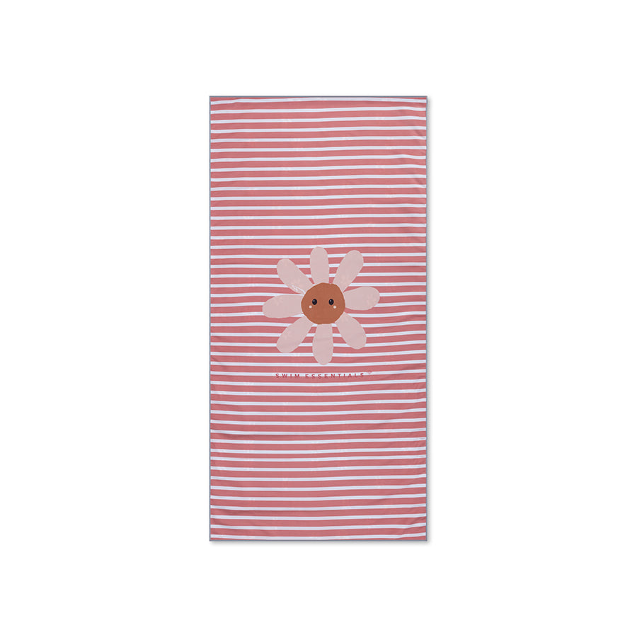 Microfiber Beach Towel - Blue - Daisy Flower 135 x 65 cm