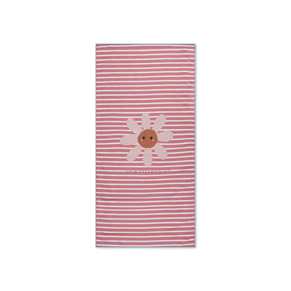 Microfiber Beach Towel - Blue - Daisy Flower 135 x 65 cm