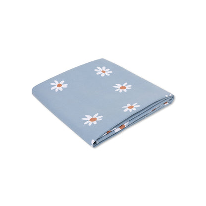 Microfiber Beach Towel - Blue - Daisy Flower 135 x 65 cm