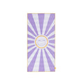 Microfiber Beach Towel - Purple/White - Happy Sunshine - 135 x 65 cm