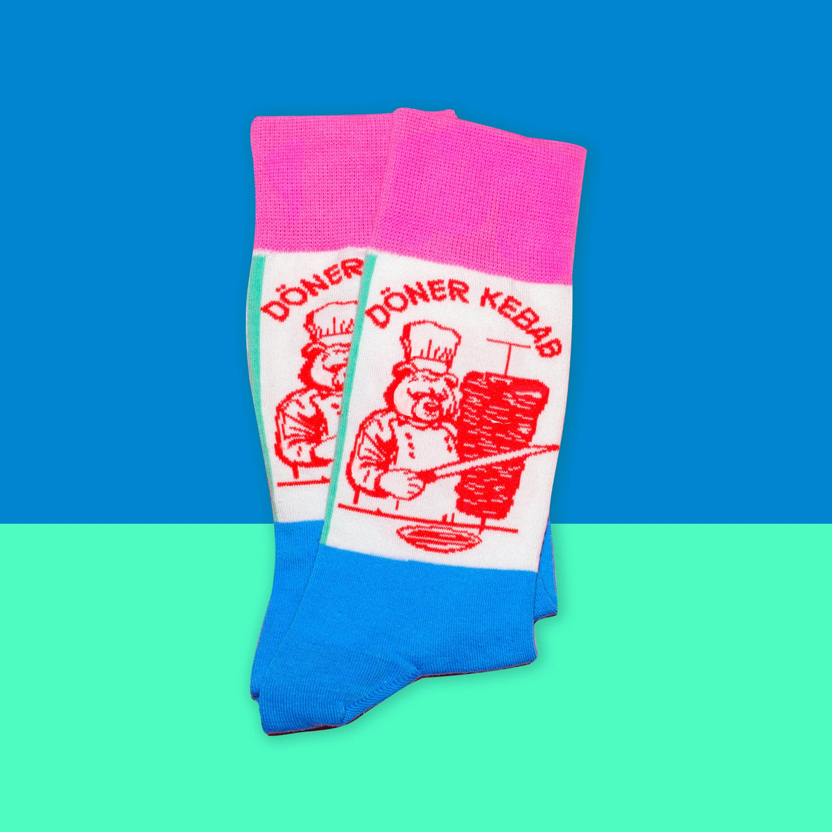 Chaussettes Ours de Berlin Préparant un Döner Kebab