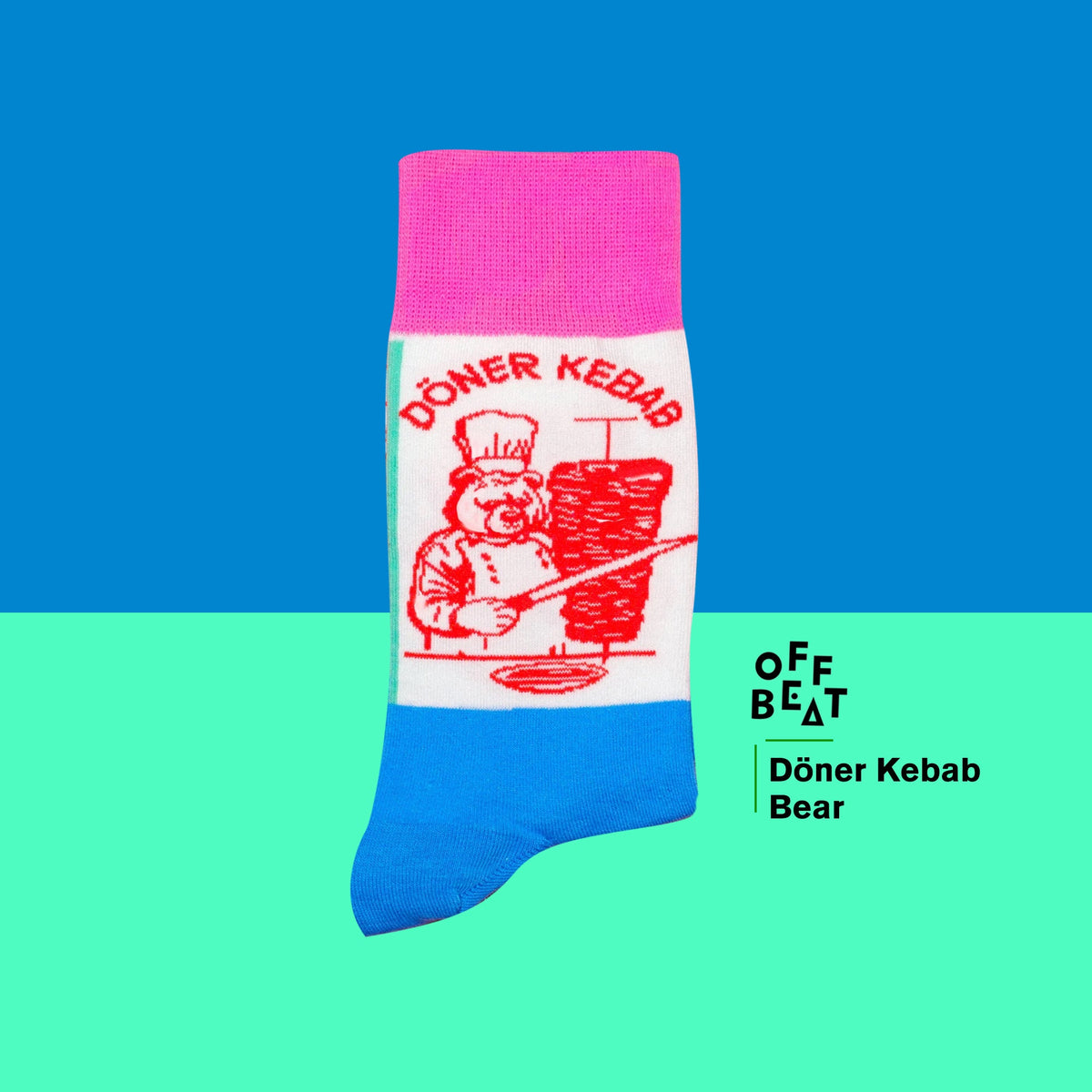 Chaussettes Ours de Berlin Préparant un Döner Kebab