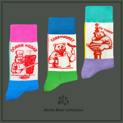 Chaussettes Ours de Berlin Préparant un Döner Kebab