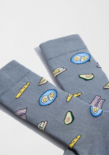 Chaussettes BeBrunch Bleu Grisé