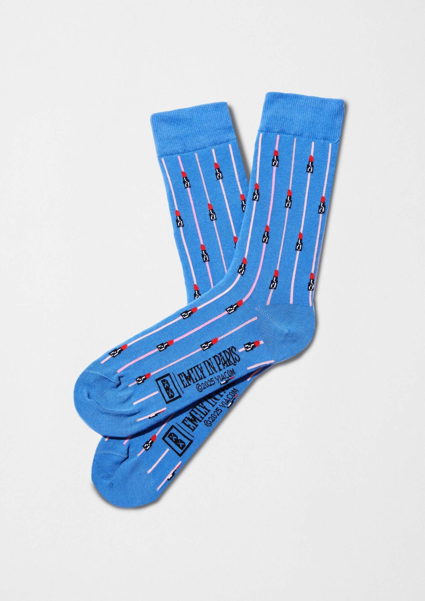 Chaussettes BeEmilyInParis Rouge à lèvres Bleu