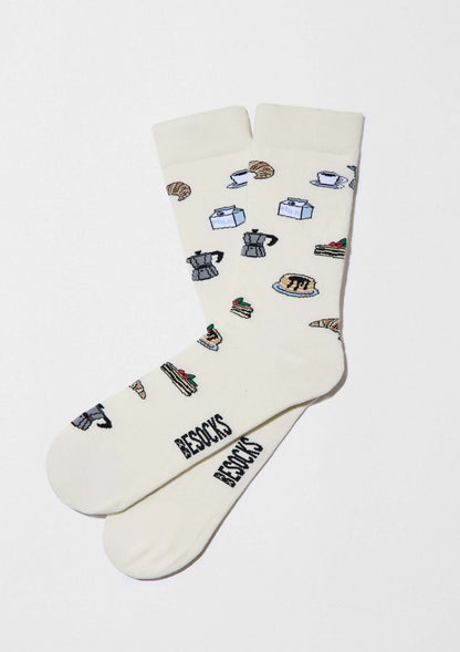 Chaussettes BeSweetBreakfast Blanc Cassé