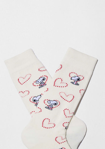 Chaussettes BeSnoopy Heart Blanc Cassé