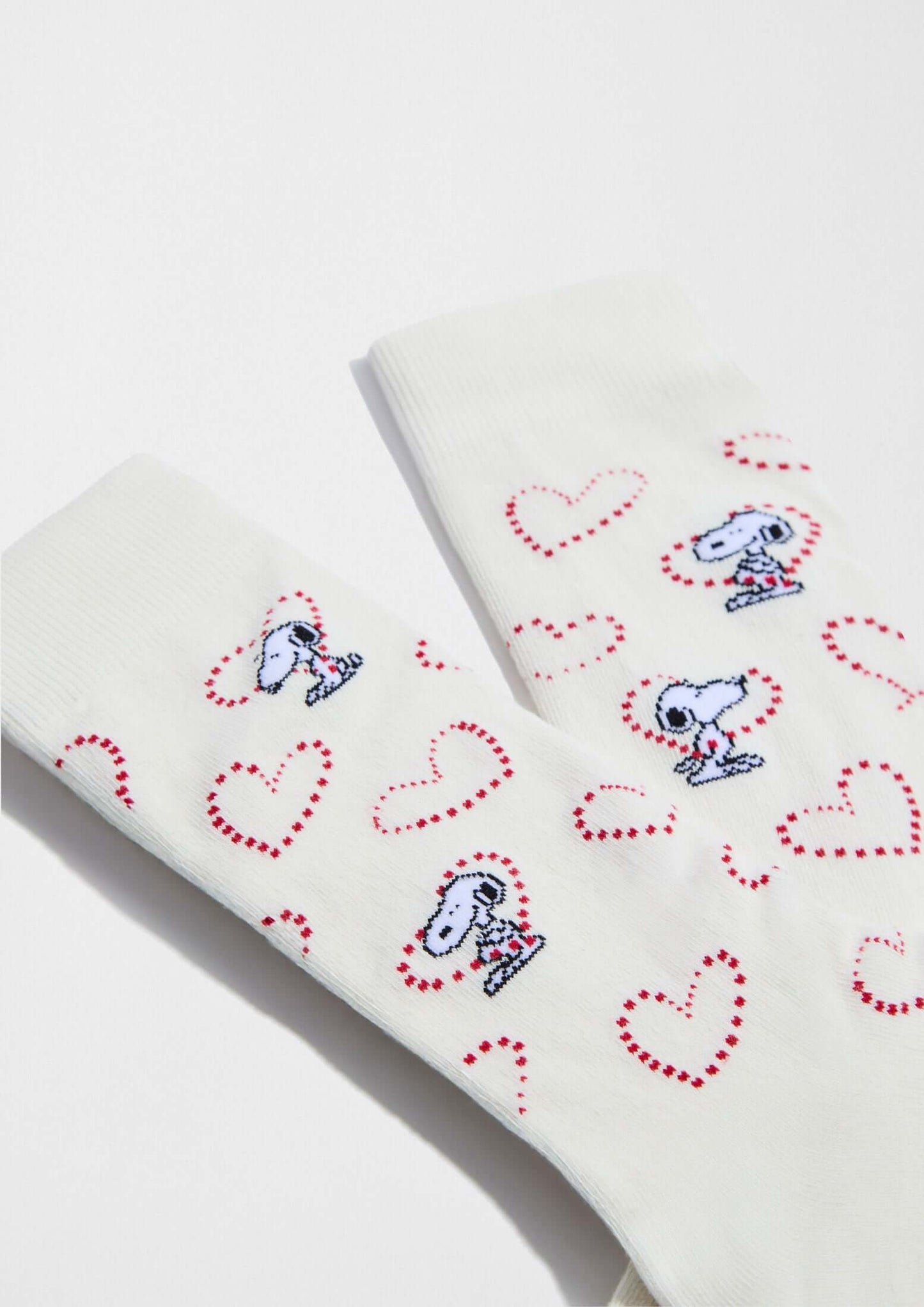 Chaussettes BeSnoopy Heart Blanc Cassé